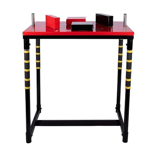 AIJILI Professioneller Standardarm Wrestling Battle Table Arm Wrestling Battle Table Table Armband Wettbewerb Training für Familie oder Büro, Gym Club(Red+Black) von AIJILI