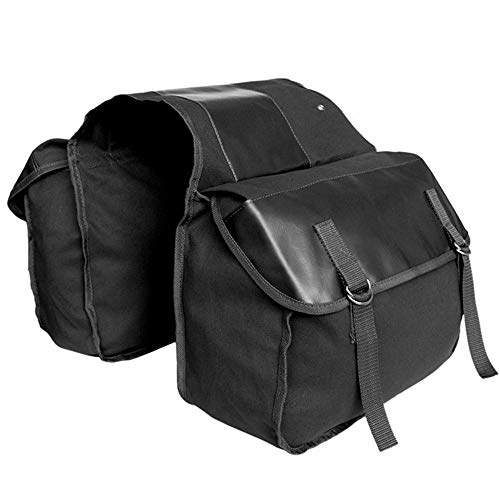 DONGKER Fahrradtasche Doppel, 35-40L Gepäckträgertasche, Canvas Fahrrad Gepäcktaschen, Fahrrad Satteltasche Doppeltasche Reisetasche für MTB, Motorrad von DONGKER