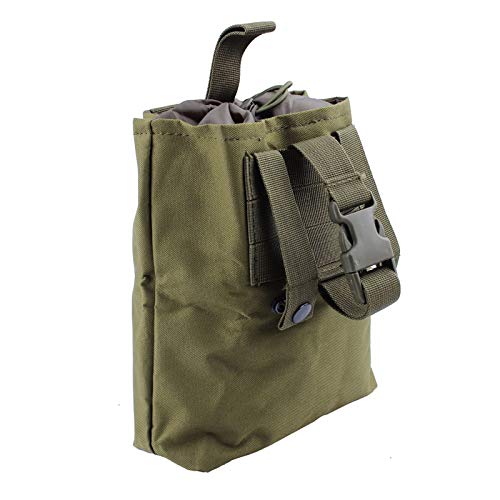 DONGKER Munitionsbeutel, Taktische Molle Rollsack Dump Magazintasche Jagd Recovery Bag Drop Pouch Military Empty Shell Pouch für Outdoor Wandern Camping Jagd (Grün) von DONGKER