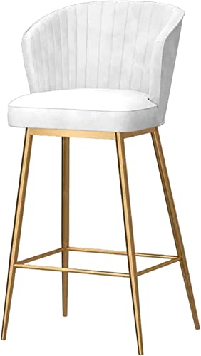 AIMWTHGX Moderner Barhocker, 1 Stück, Samt-Küchen-Barhocker mit Rückenlehne, Stühle in Barhöhe für Esszimmer/Kücheninsel/Hausbar, Sitzhöhe 65 cm, hohe Ambition Chaser of Light von AIMWTHGX