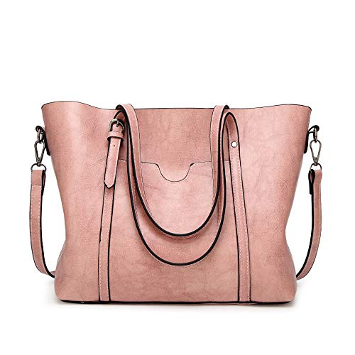 AINUOEY Damen Taschen Handtasche Frauen Elegant Tasche Henkeltasche Vintage PU-Leder 76612 1-teilig set Rosa AINUOEY Damen Taschen Handtasche Frauen Elegant Tasche Henkeltasche Vintage PU-Leder 76612 1-teilig set Rosa von AINUOEY