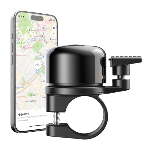 AirBell Pro - Fahrradklingel mit integriertem Tracker für Apple Find My Netzwerk, AirTag Alternative von AIRBELL