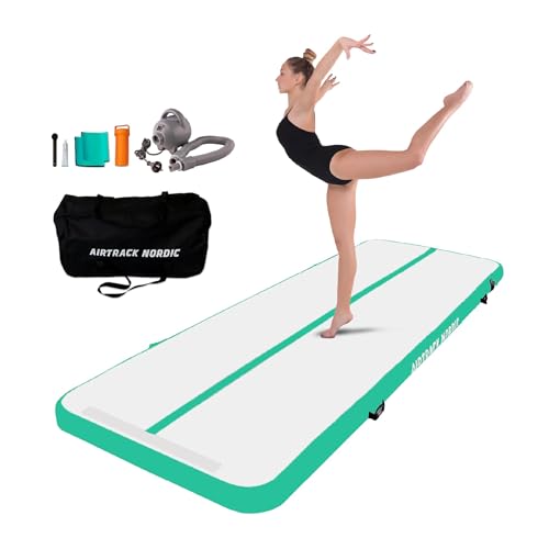 AirTrack Nordic Standard Airtrack Matte 3m - 8m mit Luftpumpe, Turnmatte Aufblasbar, Am Besten für Gymnastik, Yoga - Langlebig & Einfach zu Transportieren Matte Sport, Gymnastikmatte (5, minze) AirTrack Nordic Standard Airtrack Matte 3m - 8m mit Luftpumpe, Turnmatte Aufblasbar, Am Besten für Gymnastik, Yoga - Langlebig & Einfach zu Transportieren Matte Sport, Gymnastikmatte (5, minze) von AIRTRACK NORDIC