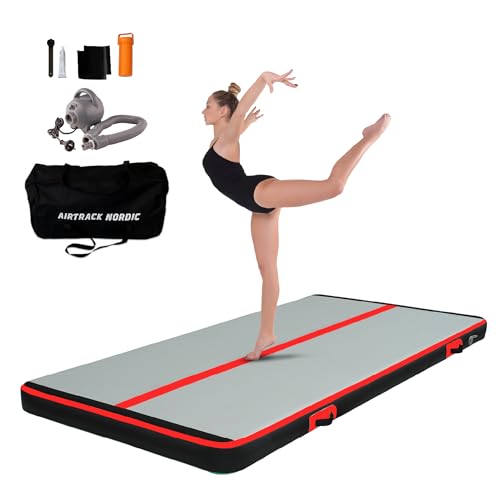 AirTrack Nordic Carbon - Air Track Matte 3m/4m/5m/6m/8m mit Luftpumpe, Aufblasbare Gymnastikmatte Zuhause, besten für Gymnastik & Cheerleading, 1.5m breit & 15cm dick Air Tracking Matte, Turnmatte AirTrack Nordic Carbon - Air Track Matte 3m/4m/5m/6m/8m mit Luftpumpe, Aufblasbare Gymnastikmatte Zuhause, besten für Gymnastik & Cheerleading, 1.5m breit & 15cm dick Air Tracking Matte, Turnmatte von AIRTRACK NORDIC