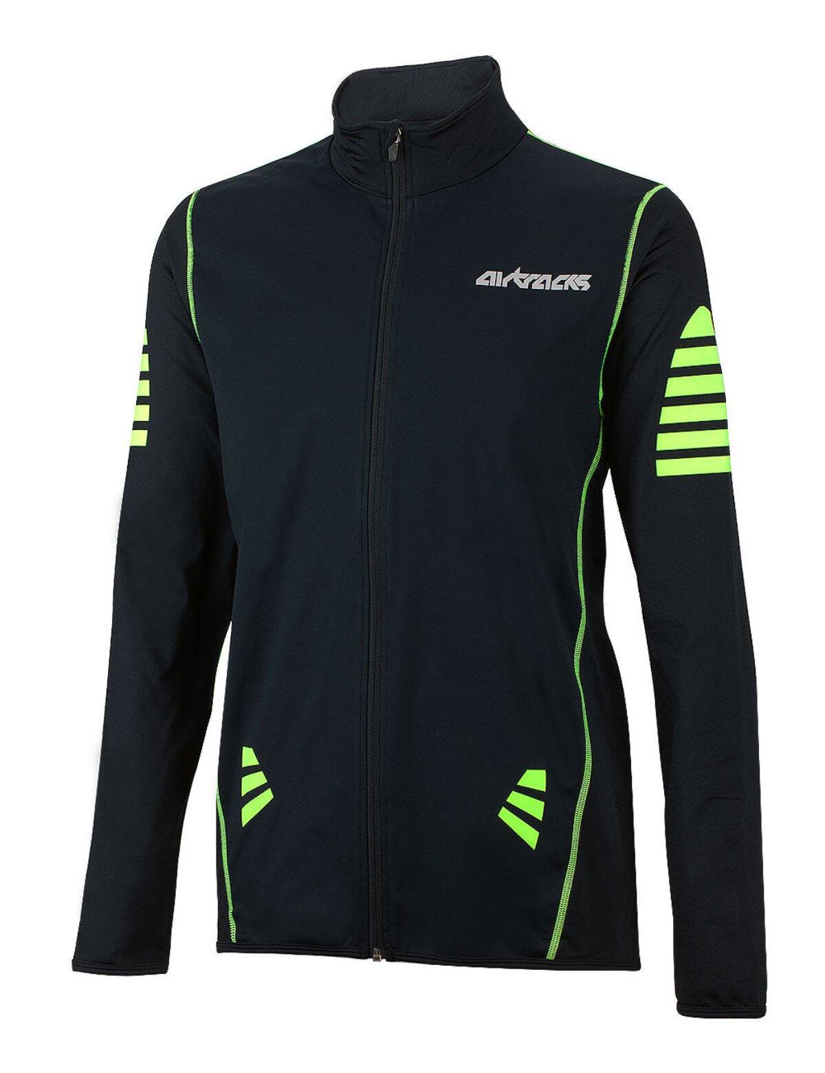 Herren Thermo Radtrikot Pro Schwarz-Neon von AIRTRACKS