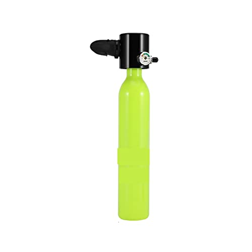 AIRYSSFU Tauchflaschen, 0,5 L Tauchausrüstung/Ausrüstung Tauchflasche Sauerstoffflasche Tauchset Schnorchelset Unterwasser-Lufttank Handpumpe,Für Unterwasser-Atemtraining(Green) von AIRYSSFU