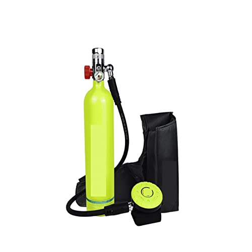 AIRYSSFU Tauchflaschen, 1000 Ml Feuer-Notfall-Handsauerstoffflasche 20 MPA Taucher-Schnorchel-Atemschutzgerät,Für Unterwasser-Atemtraining(Package-A Green) von AIRYSSFU