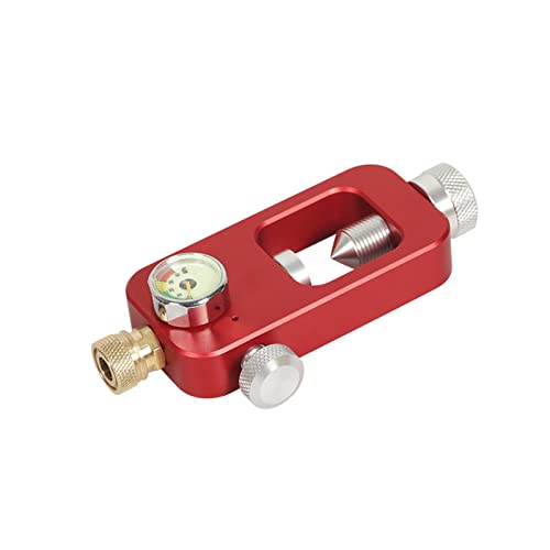 AIRYSSFU Tauchflaschen, Mini-Sauerstoffflaschenadapter for Tauchausrüstung,Für Unterwasser-Atemtraining(Red Adapter (Mpa dial)) von AIRYSSFU