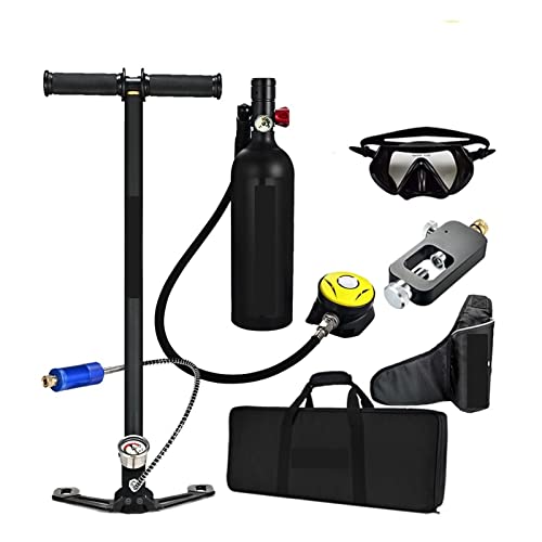 AIRYSSFU Tauchflaschen, Tauchflaschen-Schwimmzubehör, Tauch-Atemschutzmaske, Tauch-Sauerstoffflasche,Für Unterwasser-Atemtraining(Black Package C) von AIRYSSFU