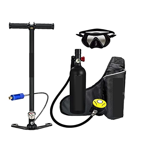 AIRYSSFU Tauchflaschen, Tauchflaschen-Schwimmzubehör, Tauch-Atemschutzmaske, Tauch-Sauerstoffflasche,Für Unterwasser-Atemtraining(Black Package D) von AIRYSSFU