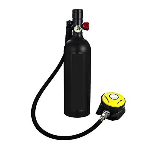 AIRYSSFU Tauchflaschen, Tauchflaschen-Schwimmzubehör, Tauch-Atemschutzmaske, Tauch-Sauerstoffflasche,Für Unterwasser-Atemtraining(Black1L Respirator) von AIRYSSFU