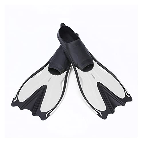 Tauchflaschen, Schwimmflossen Erwachsene Schnorcheln Fußflossen KINDER Tauchflossen Anfänger Schwimmausrüstung Tragbare Tauchflossen For Erwachsene Und Kinder ,Für Unterwasser-Atemtraining(Black white von AIRYSSFU