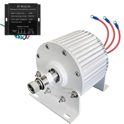 AISINILALAO 48v,12000W Gearless Permanentmagnet Generator,110V/ 220V Low Speed AC Alternator Generatoren mit Basis Verwendung für Windkraftanlage Wasserturbine (weiß) von AISINILALAO