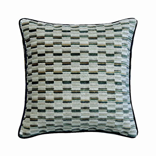 AISNXOQI The HomeCentric Blau 18"x18" (2er-Pack, 45x45 cm (18x18 Zoll) Kissenbezüge, Jacquard-Seidenmuster-Kissenbezüge für die Couch, Streifenmuster im modernen Stil – Brick Together von AISNXOQI