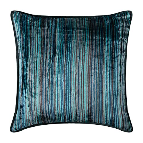 AISNXOQI The HomeCentric Blau 26"x26" (2er-Pack, 65x65 cm (26"x26") Kissenbezüge, Samt-gestreifte Kissen für die Couch, Streifenmuster Moderner Stil - Electric Stripes von AISNXOQI