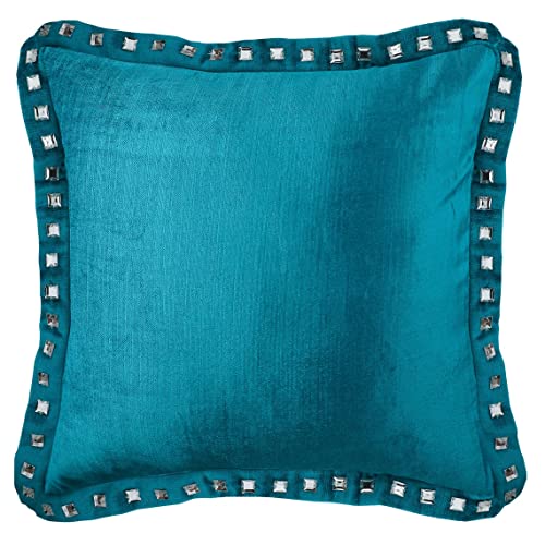 The HomeCentric Dekorative Kissenbezüge, 2er-Pack, 60 x 60 cm (24" x 24") Blau, Samt-Kissenbezüge, einfarbige Kissenbezüge, Moderne Kissenbezüge – Türkisblau Crystal Palace von AISNXOQI