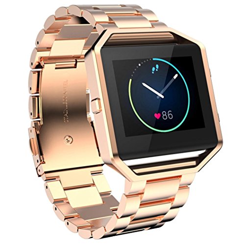 AISPORTS Armband Kompatibel mit Fitbit Blaze Armband mit Rahmen für Damen Herren, Fitbit Blaze Armband Edelstahl Verstellbares Vollmetallarmband Ersatzarmband für Fitbit Blaze Smartwatch AISPORTS Armband Kompatibel mit Fitbit Blaze Armband mit Rahmen für Damen Herren, Fitbit Blaze Armband Edelstahl Verstellbares Vollmetallarmband Ersatzarmband für Fitbit Blaze Smartwatch von AISPORTS