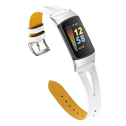 AISPORTS Kompatibel mit Fitbit Charge 5 Strap Leather für Damen Herren,Weiches Schlankes Hohles Atmungsaktives Leder Sport Armband Metallschnalle Armband Ersatzband für Fitbit Charge5 Activity Tracker AISPORTS Kompatibel mit Fitbit Charge 5 Strap Leather für Damen Herren,Weiches Schlankes Hohles Atmungsaktives Leder Sport Armband Metallschnalle Armband Ersatzband für Fitbit Charge5 Activity Tracker von AISPORTS