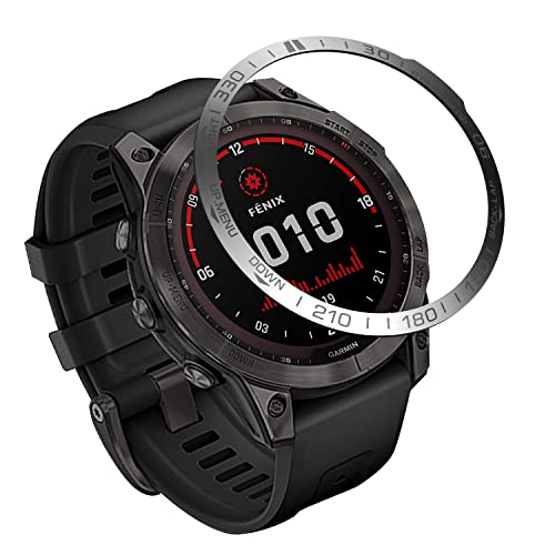 AISPORTS Lünetten Styling Kompatibel mit Garmin Fenix 7X Lünettenring Damen Herren, Selbstklebende Abdeckung Kratzschutz Edelstahl Metalllünette Zifferblattrahmen Kreis Schutzhülle für Garmin Fenix 7X AISPORTS Lünetten Styling Kompatibel mit Garmin Fenix 7X Lünettenring Damen Herren, Selbstklebende Abdeckung Kratzschutz Edelstahl Metalllünette Zifferblattrahmen Kreis Schutzhülle für Garmin Fenix 7X von AISPORTS