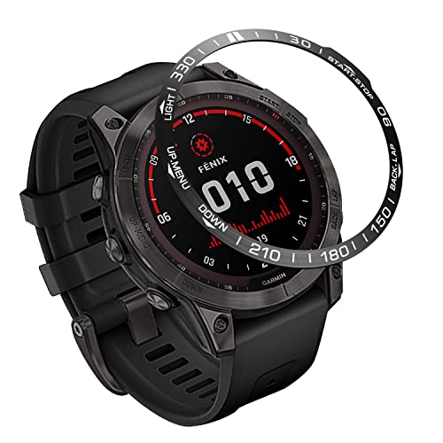 AISPORTS Lünetten Styling Kompatibel mit Garmin Fenix 7X Lünettenring Damen Herren, Selbstklebende Abdeckung Kratzschutz Edelstahl Metalllünette Zifferblattrahmen Kreis Schutzhülle für Garmin Fenix 7X AISPORTS Lünetten Styling Kompatibel mit Garmin Fenix 7X Lünettenring Damen Herren, Selbstklebende Abdeckung Kratzschutz Edelstahl Metalllünette Zifferblattrahmen Kreis Schutzhülle für Garmin Fenix 7X von AISPORTS