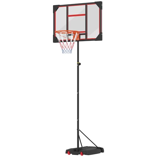 AIYAPLAY Basketballkorb Outdoor für Kinder, 210-260 cm Höhenverstellbarer Basketballständer mit Rollen, Basketballanlage mit Ständer für Kinder ab 6 Jahren, Rot AIYAPLAY Basketballkorb Outdoor für Kinder, 210-260 cm Höhenverstellbarer Basketballständer mit Rollen, Basketballanlage mit Ständer für Kinder ab 6 Jahren, Rot von AIYAPLAY