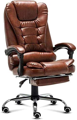 AJIEYMXS Bürostuhl, Drehstuhl, Computer-Bürostuhl, Spielstuhl, ergonomischer Liegestuhl, Chefsessel mit hoher Rückenlehne, neigbarer Liegestuhl (Braun), hohe Ambition von AJIEYMXS
