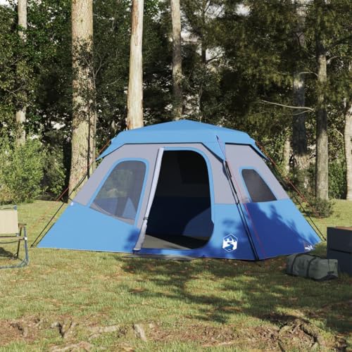 Heimartikel, Campingzelt für 6 Personen, blau, wasserdicht, Anzugmöbel von AJJHUUKI