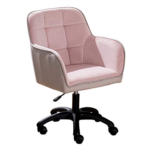 AJYBYUKJ Computerstuhl, gepolstert, für das Home-Office, Schreibtischstuhl, moderner, Verstellbarer Drehstuhl mit hochelastischem Schaumstoff für Schlafzimmer (Farbe: Rosa) Beauty Comes von AJYBYUKJ