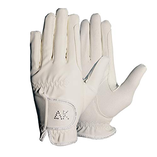 AK Horse Riding Gloves Reithandschuhe für Damen, Herren und Kinder mit Steinen AKRS-6710 (Weiß, S) AK Horse Riding Gloves Reithandschuhe für Damen, Herren und Kinder mit Steinen AKRS-6710 (Weiß, S) von AK Riding Sports