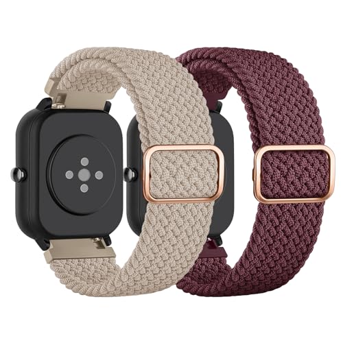 AK 2 Stück für Amazfit BIP 3 Armband/BIP 3 PRO Armband/BIP U PRO Armband Damen Herren, 20mm Weiches Geflochtenes Nylon Armbänder Kompatibel mit Amazfit GTS 4 Mini/GTS 2 Mini/GTR 42mm/GTS 4/3/2 AK 2 Stück für Amazfit BIP 3 Armband/BIP 3 PRO Armband/BIP U PRO Armband Damen Herren, 20mm Weiches Geflochtenes Nylon Armbänder Kompatibel mit Amazfit GTS 4 Mini/GTS 2 Mini/GTR 42mm/GTS 4/3/2 von AK
