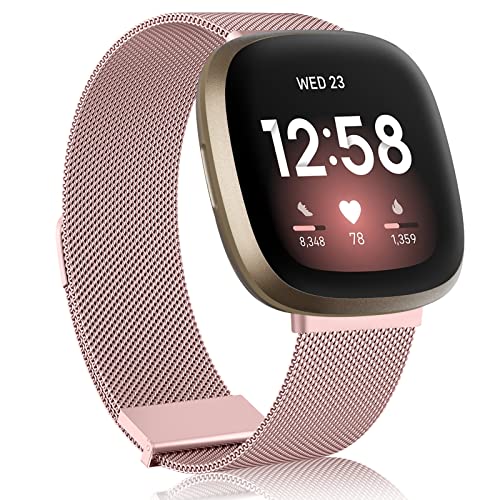 AK Armband Kompatibel mit Fitbit Versa 3/Versa 4 Armband/Fitbit Sense/Sense 2 Armband, Edelstahl Metall Ersatzarmband mit Verbesserter Magnet für Fitbit Versa 3/Versa 4/Sense/Sense 2 Damen Herren AK Armband Kompatibel mit Fitbit Versa 3/Versa 4 Armband/Fitbit Sense/Sense 2 Armband, Edelstahl Metall Ersatzarmband mit Verbesserter Magnet für Fitbit Versa 3/Versa 4/Sense/Sense 2 Damen Herren von AK