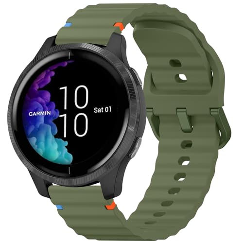AK für Garmin Armband 20mm Damen Herren, Sililkon Ersatzarmband für Garmin Venu 2 Plus/Garmin Venu Sq 2 / Garmin Vivoactive 5 / Garmin Vivoactive 3, 20mm Flexibel Sport Silikon Armbänder AK für Garmin Armband 20mm Damen Herren, Sililkon Ersatzarmband für Garmin Venu 2 Plus/Garmin Venu Sq 2 / Garmin Vivoactive 5 / Garmin Vivoactive 3, 20mm Flexibel Sport Silikon Armbänder von AK