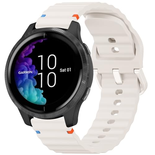 AK für Garmin Armband 20mm Damen Herren, Sililkon Ersatzarmband für Garmin Venu 2 Plus/Garmin Venu Sq 2 / Garmin Vivoactive 5 / Garmin Vivoactive 3, 20mm Flexibel Sport Silikon Armbänder AK für Garmin Armband 20mm Damen Herren, Sililkon Ersatzarmband für Garmin Venu 2 Plus/Garmin Venu Sq 2 / Garmin Vivoactive 5 / Garmin Vivoactive 3, 20mm Flexibel Sport Silikon Armbänder von AK