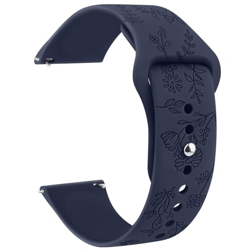 AK für Amazfit GTR 3 / Amazfit Balance Armband Damen Herren, 22mm Gravierte Blumenmuster Uhrenarmband Silikon Ersatzarmbänder für Amazfit GTR 3 Pro/GTR 4/ GTR 2e/ GTR 47mm von AK