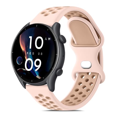 AK für Amazfit GTR 3 Pro/GTR 3 / Amazfit Balance Armband Herren Damen, 22mm Uhrenarmband Sport Silikon Ersatzarmbänder für Amazfit GTR 4/ GTR 2e/ GTR 47mm Zweifarbiges Atmungsaktives Armband AK für Amazfit GTR 3 Pro/GTR 3 / Amazfit Balance Armband Herren Damen, 22mm Uhrenarmband Sport Silikon Ersatzarmbänder für Amazfit GTR 4/ GTR 2e/ GTR 47mm Zweifarbiges Atmungsaktives Armband von AK