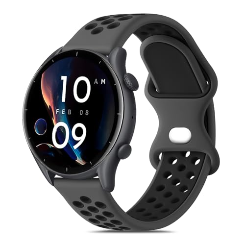 AK für Amazfit GTR 3 Pro/GTR 3 / Amazfit Balance Armband Herren Damen, 22mm Uhrenarmband Sport Silikon Ersatzarmbänder für Amazfit GTR 4/ GTR 2e/ GTR 47mm Zweifarbiges Atmungsaktives Armband AK für Amazfit GTR 3 Pro/GTR 3 / Amazfit Balance Armband Herren Damen, 22mm Uhrenarmband Sport Silikon Ersatzarmbänder für Amazfit GTR 4/ GTR 2e/ GTR 47mm Zweifarbiges Atmungsaktives Armband von AK