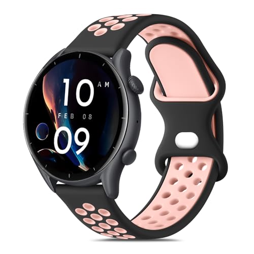 AK für Amazfit GTR 3 Pro/GTR 3 / Amazfit Balance Armband Herren Damen, 22mm Uhrenarmband Sport Silikon Ersatzarmbänder für Amazfit GTR 4/ GTR 2e/ GTR 47mm Zweifarbiges Atmungsaktives Armband AK für Amazfit GTR 3 Pro/GTR 3 / Amazfit Balance Armband Herren Damen, 22mm Uhrenarmband Sport Silikon Ersatzarmbänder für Amazfit GTR 4/ GTR 2e/ GTR 47mm Zweifarbiges Atmungsaktives Armband von AK