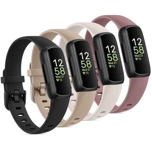 AK für Fitbit Inspire 3 Armband Damen Herren, 4 Stück Wasserdichtes TPU Ersatzarmbänder Klassisches Sport Verstellbarer Armband für Fitbit Inspire 3 Uhrenarmband AK für Fitbit Inspire 3 Armband Damen Herren, 4 Stück Wasserdichtes TPU Ersatzarmbänder Klassisches Sport Verstellbarer Armband für Fitbit Inspire 3 Uhrenarmband von AK