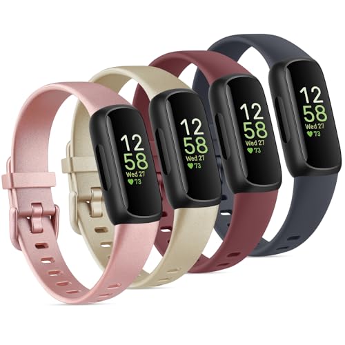 AK für Fitbit Inspire 3 Armband Damen Herren, 4 Stück Wasserdichtes TPU Ersatzarmbänder Klassisches Sport Verstellbarer Armband für Fitbit Inspire 3 Uhrenarmband AK für Fitbit Inspire 3 Armband Damen Herren, 4 Stück Wasserdichtes TPU Ersatzarmbänder Klassisches Sport Verstellbarer Armband für Fitbit Inspire 3 Uhrenarmband von AK