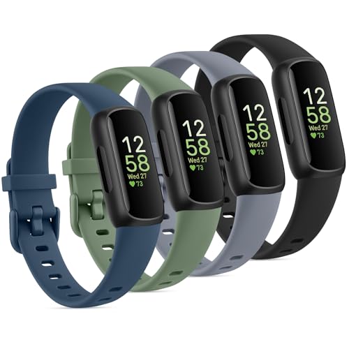 AK für Fitbit Inspire 3 Armband Damen Herren, 4 Stück Wasserdichtes TPU Ersatzarmbänder Klassisches Sport Verstellbarer Armband für Fitbit Inspire 3 Uhrenarmband AK für Fitbit Inspire 3 Armband Damen Herren, 4 Stück Wasserdichtes TPU Ersatzarmbänder Klassisches Sport Verstellbarer Armband für Fitbit Inspire 3 Uhrenarmband von AK