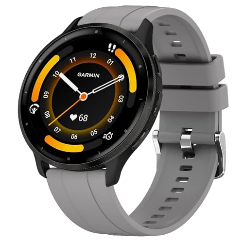 AK für Garmin Venu 3 Armband/Vivoactive 4 Armband Herren Damen, 22mm Quick Release Ersatzarmbänder Silikon Sport Uhrenarmband für Garmin Venu 2 / Forerunner 255 265 Music AK für Garmin Venu 3 Armband/Vivoactive 4 Armband Herren Damen, 22mm Quick Release Ersatzarmbänder Silikon Sport Uhrenarmband für Garmin Venu 2 / Forerunner 255 265 Music von AK