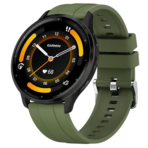 AK für Garmin Venu 3 Armband/Vivoactive 4 Armband Herren Damen, 22mm Quick Release Ersatzarmbänder Silikon Sport Uhrenarmband für Garmin Venu 2 / Forerunner 255 265 Music AK für Garmin Venu 3 Armband/Vivoactive 4 Armband Herren Damen, 22mm Quick Release Ersatzarmbänder Silikon Sport Uhrenarmband für Garmin Venu 2 / Forerunner 255 265 Music von AK