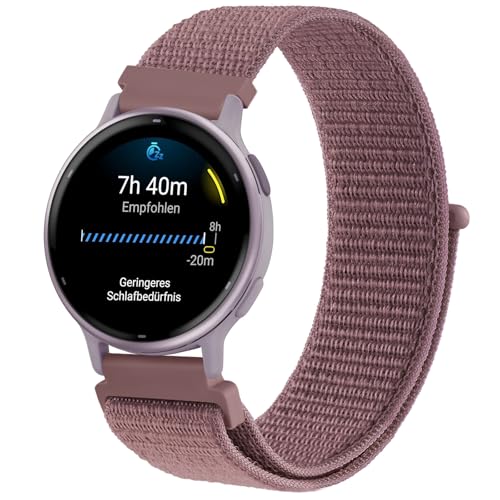AK für Garmin Vivoactive 5 Armband/Vivoactive 3 Armband, 20mm Quick Release Nylon Ersatzarmband für Garmin Vivoactive 5/Vivoactive 3/Forerunner 55/245/645 Damen Herren von AK