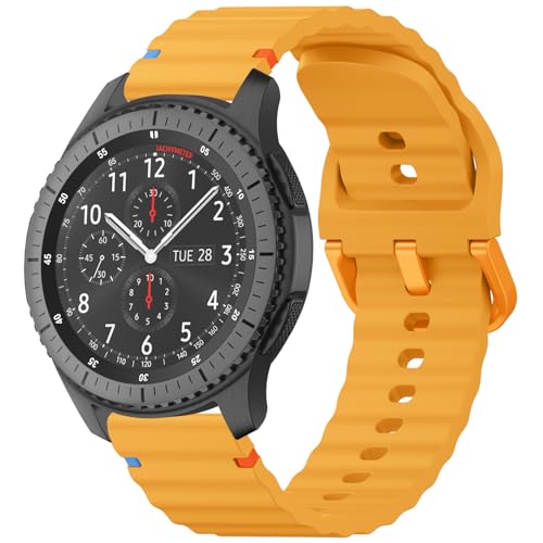 AK für Samsung Galaxy Watch 3 Armband 45mm Herren Damen, 22mm Silikon Uhrenarmband für Samsung Galaxy Watch 46mm/Samsung Gear S3 Classic/Frontier Ersatz Armbänder mit farbigen Linien AK für Samsung Galaxy Watch 3 Armband 45mm Herren Damen, 22mm Silikon Uhrenarmband für Samsung Galaxy Watch 46mm/Samsung Gear S3 Classic/Frontier Ersatz Armbänder mit farbigen Linien von AK