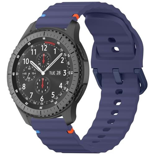 AK für Samsung Galaxy Watch 3 Armband 45mm Herren Damen, 22mm Silikon Uhrenarmband für Samsung Galaxy Watch 46mm/Samsung Gear S3 Classic/Frontier Ersatz Armbänder mit farbigen Linien AK für Samsung Galaxy Watch 3 Armband 45mm Herren Damen, 22mm Silikon Uhrenarmband für Samsung Galaxy Watch 46mm/Samsung Gear S3 Classic/Frontier Ersatz Armbänder mit farbigen Linien von AK