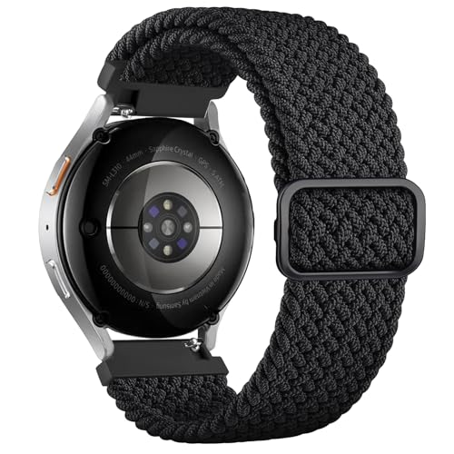 AK für Samsung Galaxy Watch 7 6 5 4 Armband 40mm 44mm Damen Herren, 20mm Weiches Verstellbares Nylon Erstzarmbänder für Samsung Watch 7 Uhrenarmband 44mm 40mm/Watch 6 Classic 47mm 43mm/Watch 5 Pro von AK