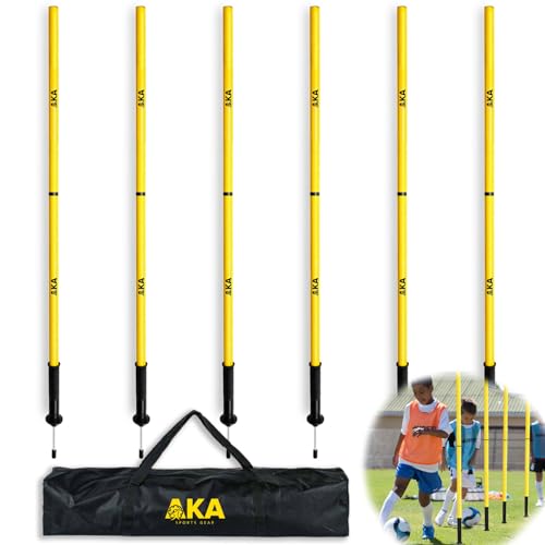 AKABIKE Agility-Trainingsstöcken-Set (Spike/Wasser/Gummi-Basis mit 1 m bis 1,5 m Stangen) von AKABIKE