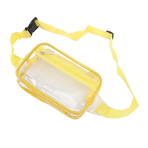 Transparente C-Tasche – St-Taillentasche | Große, Kompakte PVC-Brusttasche für Sport und Reisen | C-Schulterrucksack (Yellow) von AKLOSIPY