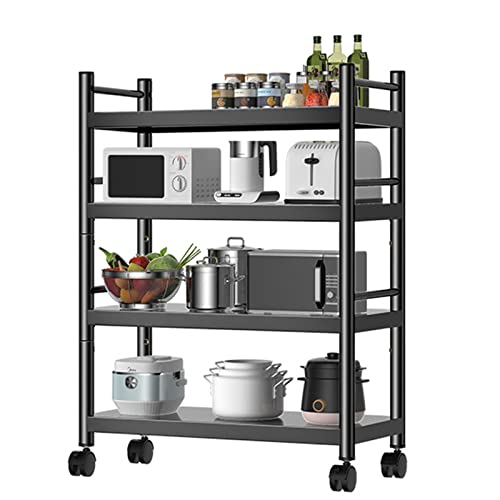 AKNGFO Küchen-Organizer-Regal, multifunktionales Küchen-Bäckerregal, Mikrowellenständer, 4 Böden verstellbar, Robustes Lagerregal, 60 cm von AKNGFO