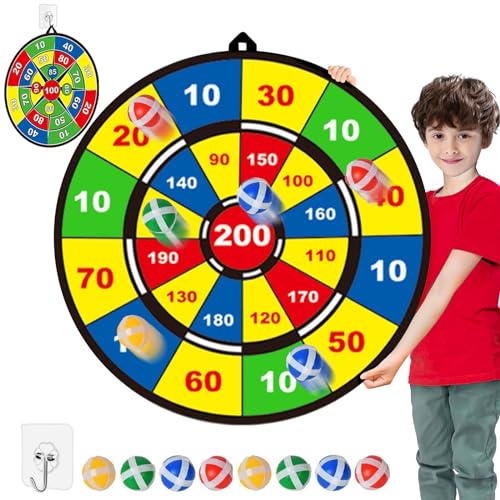 AKOFIC Dartscheibe Kinder Klett, 26 Zoll Faltbar Doppelseitige Dartscheibe mit 8 Sticky Balls, Wurfspiel Indoor Outdoor Party Reisespiele Kinderspielzeug 3 4 5 6 7 Jahre AKOFIC Dartscheibe Kinder Klett, 26 Zoll Faltbar Doppelseitige Dartscheibe mit 8 Sticky Balls, Wurfspiel Indoor Outdoor Party Reisespiele Kinderspielzeug 3 4 5 6 7 Jahre von AKOFIC